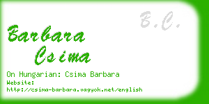 barbara csima business card